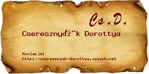 Cseresznyák Dorottya névjegykártya