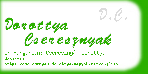 dorottya cseresznyak business card